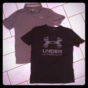 Kids large under armor shirts! Both are included